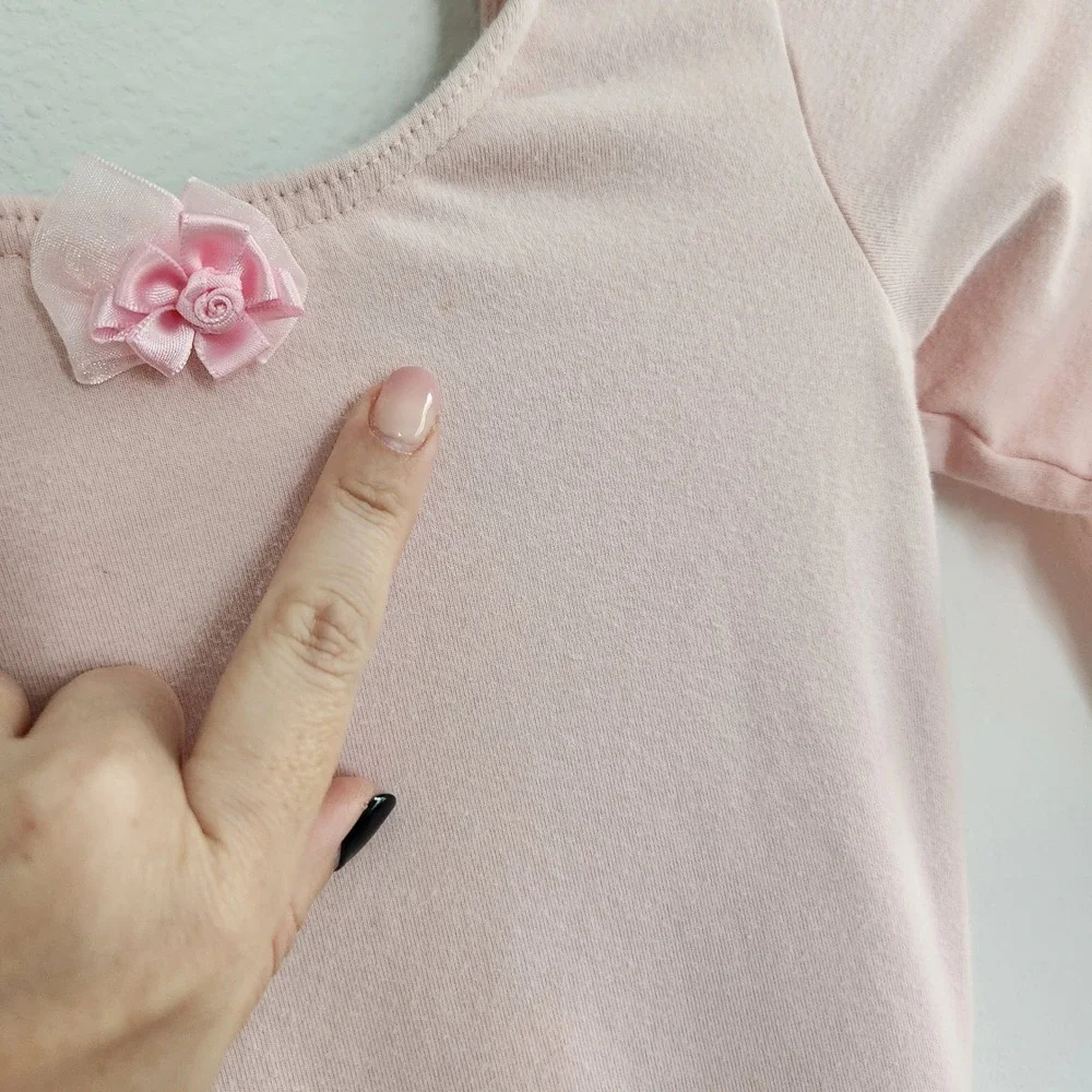 Theatricals Kids Pink Long Sleeve Tiered Mesh Skirted Ballet‎ Leotard MC